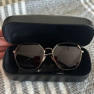 Coach square/oval gold sunglasses